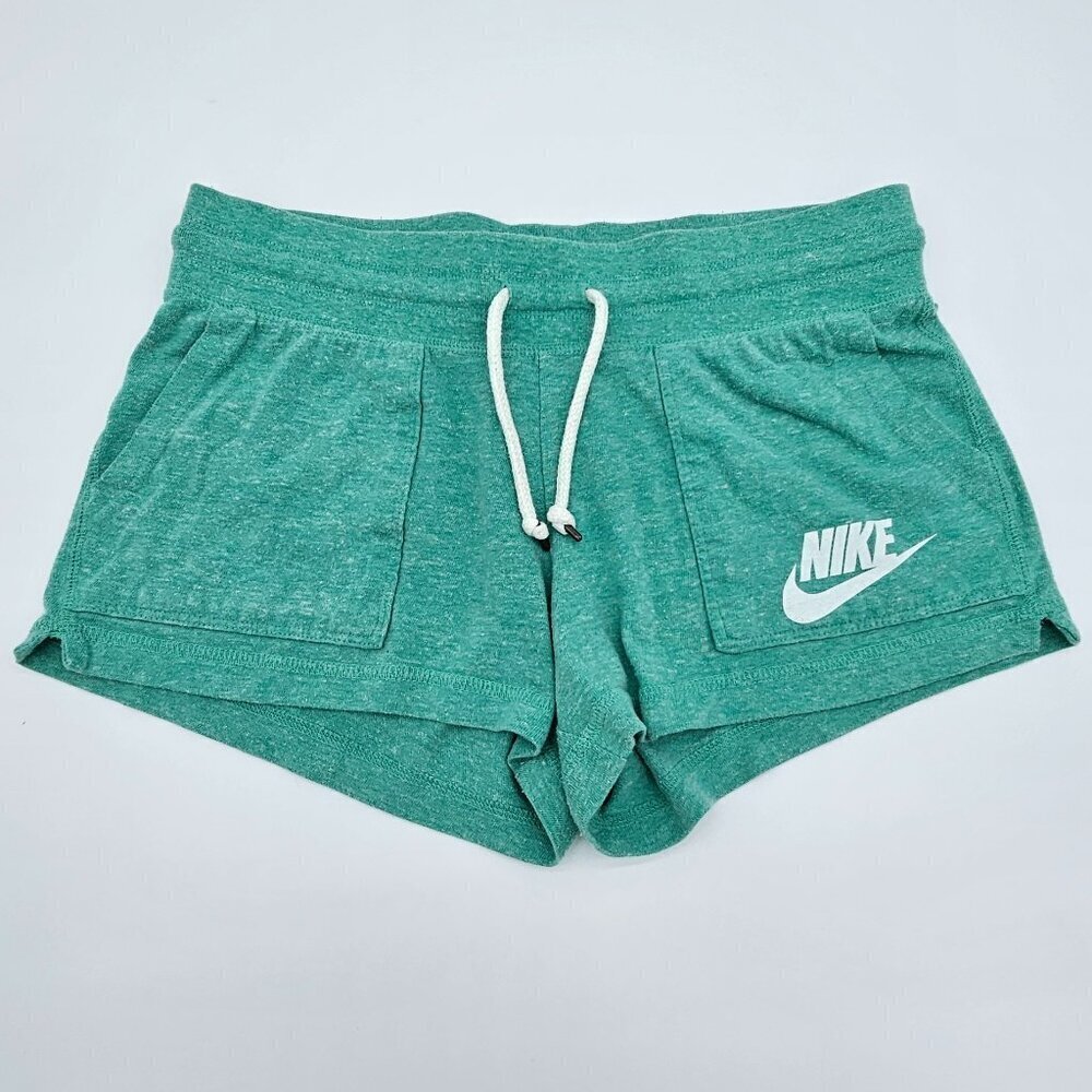 Nike Shorts Women's Small, Green, Lightweight Lounge, Cotton Blend